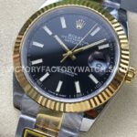 ZQ Factory Rolex Datejust 126333-0013 41mm Half Yellow Gold Black Dial