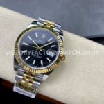 ZQ Factory Rolex Datejust 126333-0014 41mm Half Yellow Gold Black Dial Jubilee