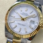 ZQ Factory Rolex Datejust 126333-0015 41mm Half Yellow Gold White Dial