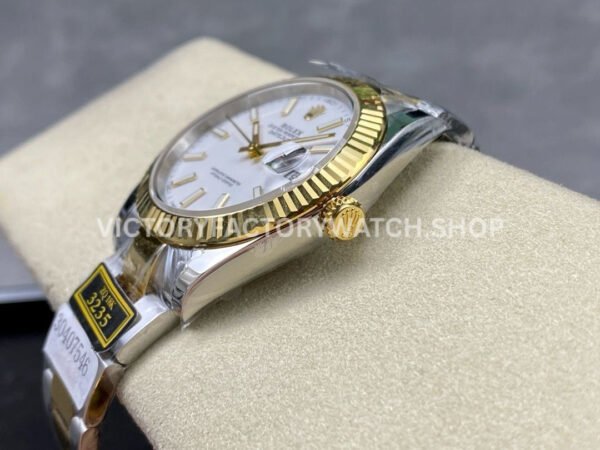 ZQ Factory Rolex Datejust 126333-0015 41mm Half Yellow Gold White Dial