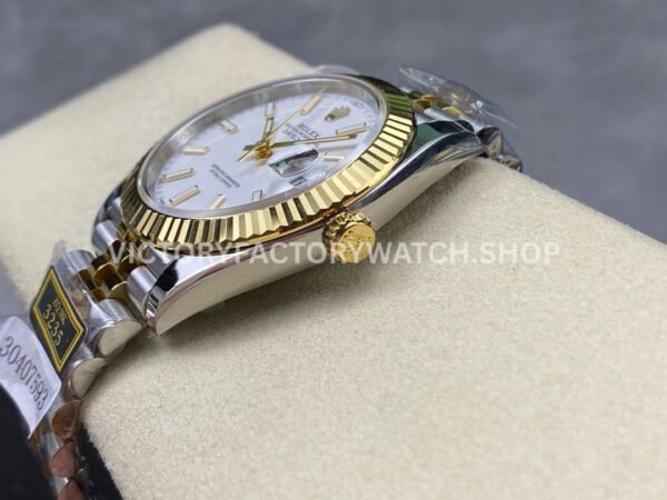 ZQ Factory Rolex Datejust 126333-0016 41mm Half Yellow Gold White Dial Jubilee