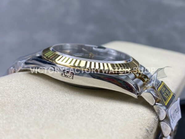 ZQ Factory Rolex Datejust 126333-0020 41mm Half Yellow Gold Roman Numerals Wimbledon Grey Dial Jubilee