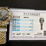 ZQ Factory Rolex Datejust 126333-0020 41mm Half Yellow Gold Roman Numerals Wimbledon Grey Dial Jubilee