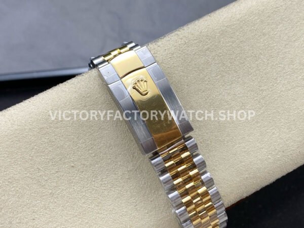 ZQ Factory Rolex Datejust 126333-0020 41mm Half Yellow Gold Roman Numerals Wimbledon Grey Dial Jubilee