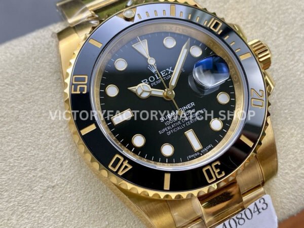 ZQ Factory Rolex Submariner 116618LN 40mm Full Yellow Gold Black Dial