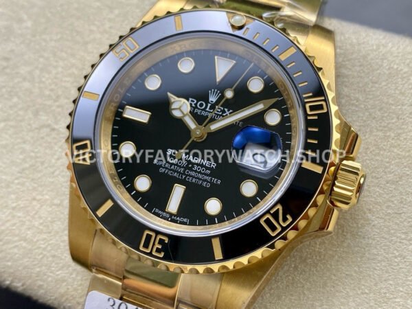 ZQ Factory Rolex Submariner 116618LN 40mm Full Yellow Gold Black Dial
