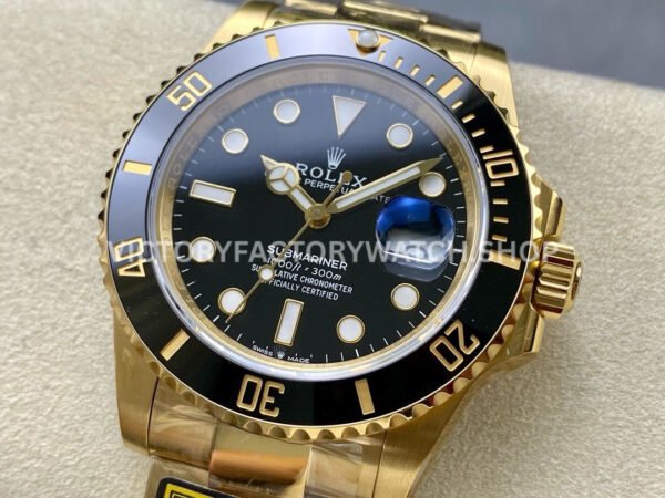 ZQ Factory Rolex Submariner 126618LN 41mm Full Yellow Gold Black Dial
