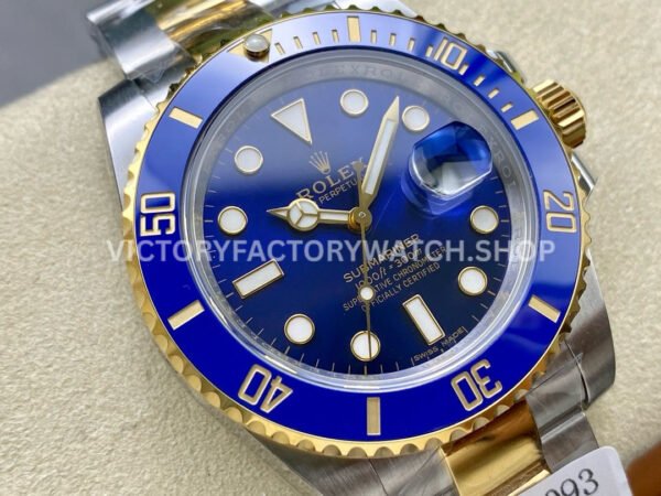 ZQ Factory Rolex Submariner Date 116613LB 40mm Half Gold Blue Dial (6) ZQ Factory Rolex Submariner 116613LB 40mm Half Yellow Gold Blue Dial