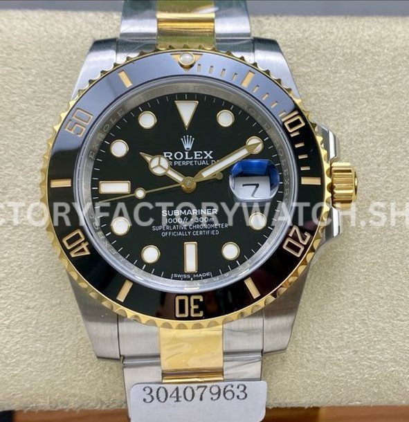 Rolex Submariner 116613LB replica watch black bezel super clone