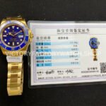 ZQ Factory Rolex Submariner 116618LB 40mm Full Yellow Gold Blue Dial