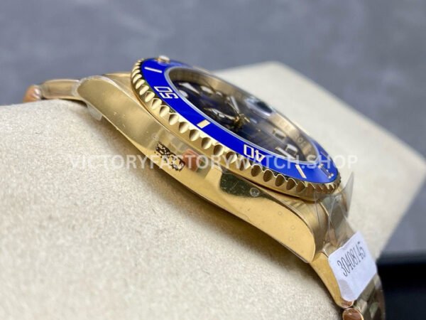 ZQ Factory Rolex Submariner 116618LB 40mm Full Yellow Gold Blue Dial