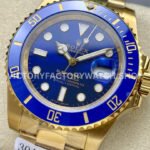 ZQ Factory Rolex Submariner 116618LB 40mm Full Yellow Gold Blue Dial