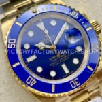 ZQ Factory Rolex Submariner 116618LB 40mm Full Yellow Gold Blue Dial