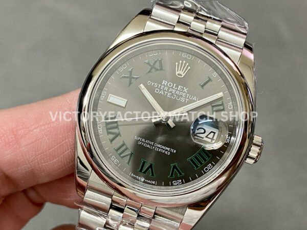 A+ Factory Rolex Datejust 126200-0017 36mm Full 904L Roman Numerals Grey Dial Jubilee