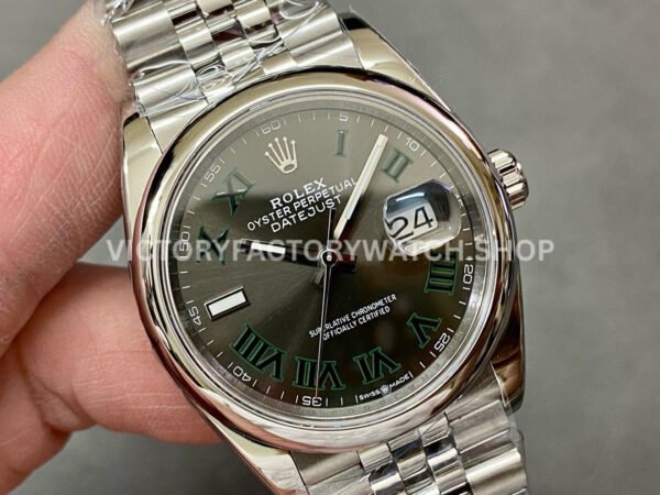 A+ Factory Rolex Datejust 126200-0017 36mm Full 904L Roman Numerals Grey Dial Jubilee