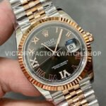 A+ Factory Rolex Datejust 126231-0023 36mm Half Rose Gold Roman Numerals Diamond Grey Dial Jubilee (12) A+ Factory Rolex Datejust 126231-0023 36mm Half Rose Gold Roman Numerals Diamond Grey Dial Jubilee