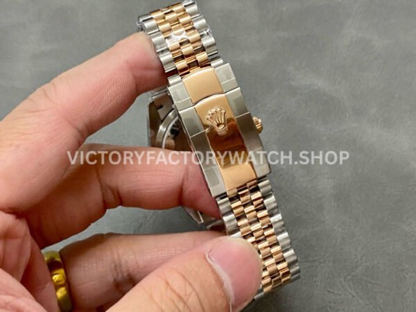 A+ Factory Rolex Datejust 126231-0023 36mm Half Rose Gold Roman Numerals Diamond Grey Dial Jubilee (13) A+ Factory Rolex Datejust 126231-0023 36mm Half Rose Gold Roman Numerals Diamond Grey Dial Jubilee