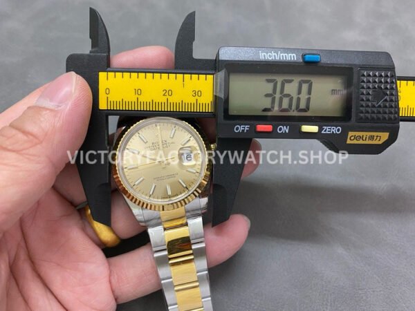 A+ Factory Rolex Datejust 126233-0016 36mm Half Yellow Gold Champagne Dial