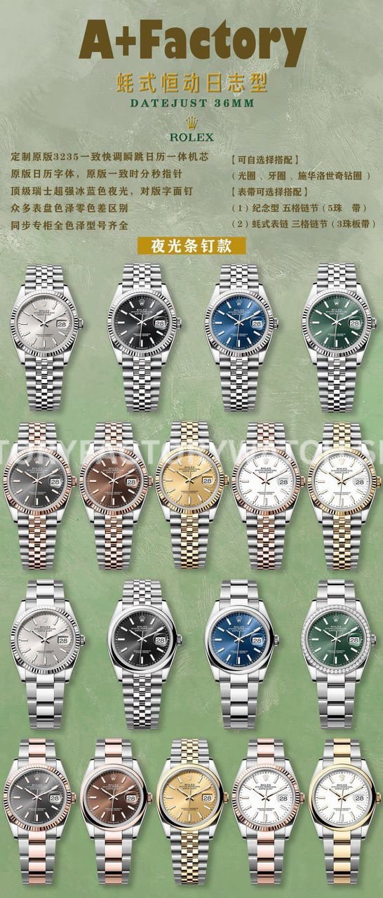 A+ Factory Rolex Datejust 126234-0021 36mm Full 904L Roman Numerals Diamond Purple Dial Jubilee