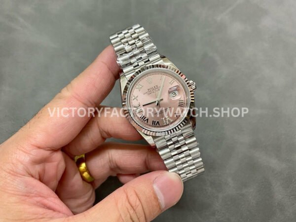 A+ Factory Rolex Datejust 126234-0031 36mm Full 904L Roman Numerals Diamond Pink Dial Jubilee (11) A+ Factory Rolex Datejust 126234-0031 36mm Full 904L Roman Numerals Diamond Pink Dial Jubilee