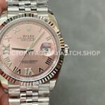 A+ Factory Rolex Datejust 126234-0031 36mm Full 904L Roman Numerals Diamond Pink Dial Jubilee (13) Rolex Datejust 126234 pink dial diamond jubilee replica