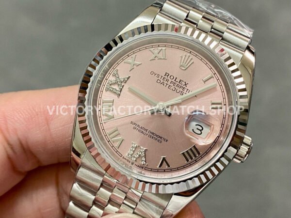 A+ Factory Rolex Datejust 126234-0031 36mm Full 904L Roman Numerals Diamond Pink Dial Jubilee (15) A+ Factory Rolex Datejust 126234-0031 36mm Full 904L Roman Numerals Diamond Pink Dial Jubilee