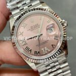 A+ Factory Rolex Datejust 126234-0031 36mm Full 904L Roman Numerals Diamond Pink Dial Jubilee (2) A+ Factory Rolex Datejust 126234-0031 36mm Full 904L Roman Numerals Diamond Pink Dial Jubilee