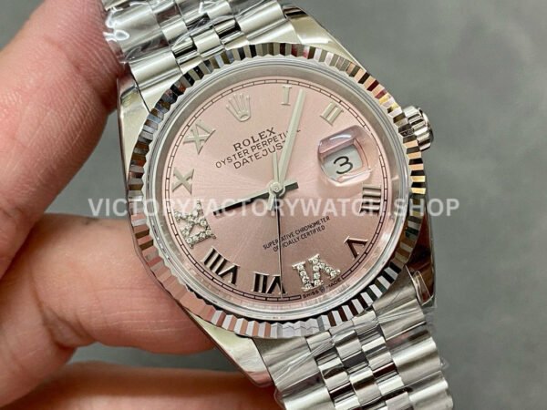 A+ Factory Rolex Datejust 126234-0031 36mm Full 904L Roman Numerals Diamond Pink Dial Jubilee (2) A+ Factory Rolex Datejust 126234-0031 36mm Full 904L Roman Numerals Diamond Pink Dial Jubilee