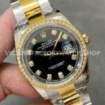 A+ Factory Rolex Datejust 126283RBR-0008 36mm Diamond Bezel Half Yellow Gold Diaond Mop Black Dial (15) A+ Factory Rolex Datejust 126283RBR-0008 36mm Diamond Bezel Half Yellow Gold Diaond Mop Black Dial