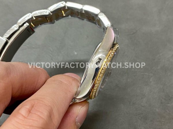 A+ Factory Rolex Datejust 126283RBR-0008 36mm Diamond Bezel Half Yellow Gold Diaond Mop Black Dial (7) A+ Factory Rolex Datejust 126283RBR-0008 36mm Diamond Bezel Half Yellow Gold Diaond Mop Black Dial