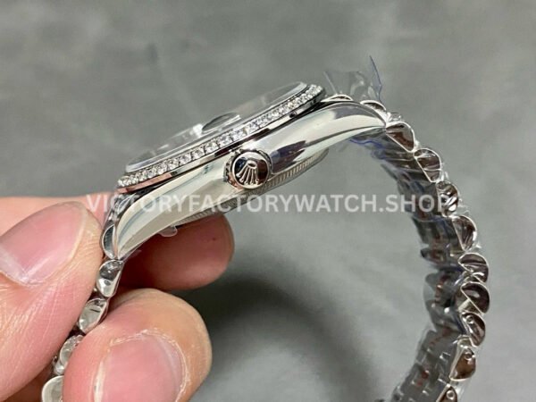 A+ Factory Rolex Datejust 126284RBR-0021 36mm Diamond Bezel Full 904L Roman Numerals Diamond Silver ( (4) A+ Factory Rolex Datejust 126284RBR-0021 36mm Diamond Bezel Full 904L Roman Numerals Diamond Silver Dial Jubilee