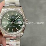 Rolex Datejust 126284BRR green dial diamond replica