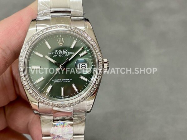 Rolex Datejust 126284BRR green dial diamond replica