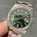 A+ Factory Rolex Datejust 126284RBR-0044 36mm Diamond Bezel Full 904L Green Dial