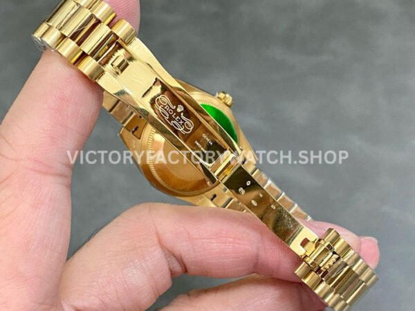 A+ Factory Rolex Datejust 278248 31mm Full Yellow Gold Roman Numerals Diamond Silver Dial