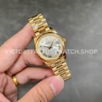 A+ Factory Rolex Datejust 278248 31mm Full Yellow Gold Roman Numerals Diamond Silver Dial