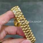 A+ Factory Rolex Datejust 278248 31mm Full Yellow Gold Roman Numerals Diamond Silver Dial