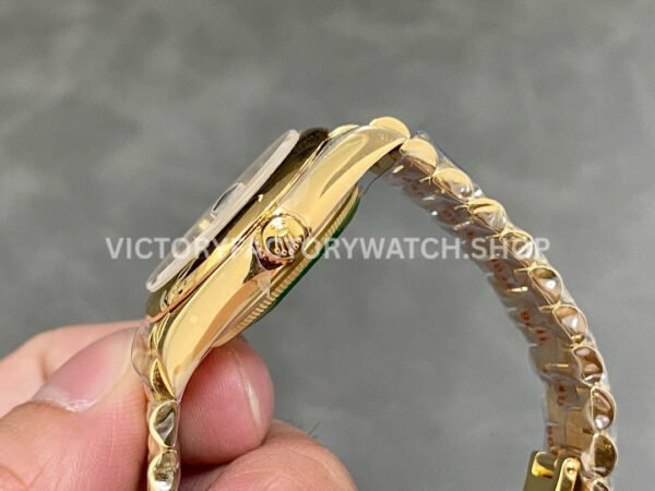A+ Factory Rolex Datejust 278248 31mm Full Yellow Gold Roman Numerals Diamond Silver Dial