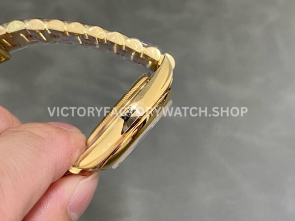 A+ Factory Rolex Datejust 278248 31mm Full Yellow Gold Roman Numerals Diamond Silver Dial