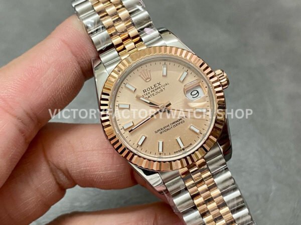 A+ Factory Rolex Datejust 278271-0010 31mm Half Rose Gold Pink Dial Jubilee