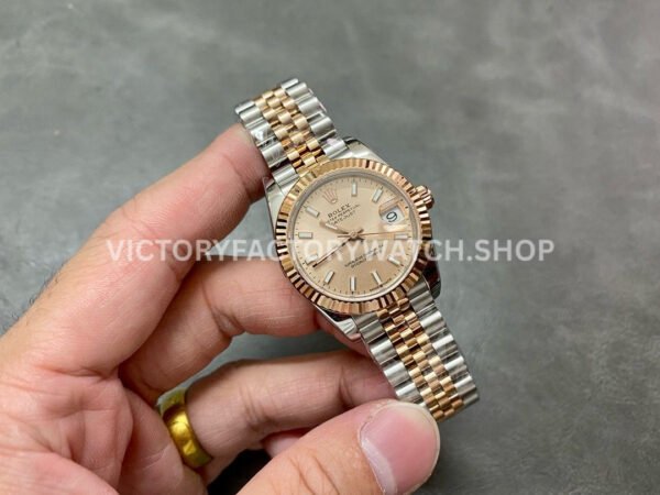A+ Factory Rolex Datejust 278271-0010 31mm Half Rose Gold Pink Dial Jubilee