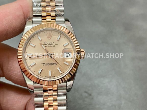 A+ Factory Rolex Datejust 278271-0010 31mm Half Rose Gold Pink Dial Jubilee