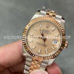 A+ Factory Rolex Datejust 278271-0010 31mm Half Rose Gold Pink Dial Jubilee
