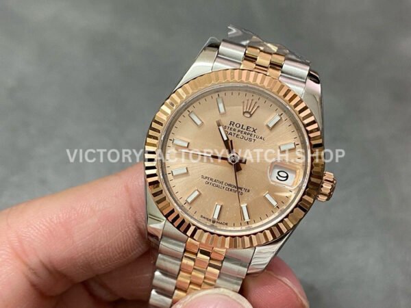 A+ Factory Rolex Datejust 278271-0010 31mm Half Rose Gold Pink Dial Jubilee