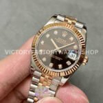 A+ Factory Rolex Datejust 278271-0028 31mm Half Rose Gold Diamond Mop Brown Dial Jubilee
