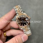 A+ Factory Rolex Datejust 278271-0028 31mm Half Rose Gold Diamond Mop Brown Dial Jubilee