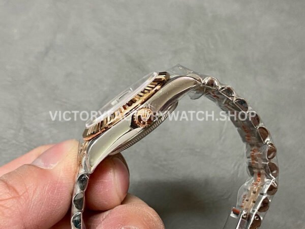 A+ Factory Rolex Datejust 278271-0028 31mm Half Rose Gold Diamond Mop Brown Dial Jubilee