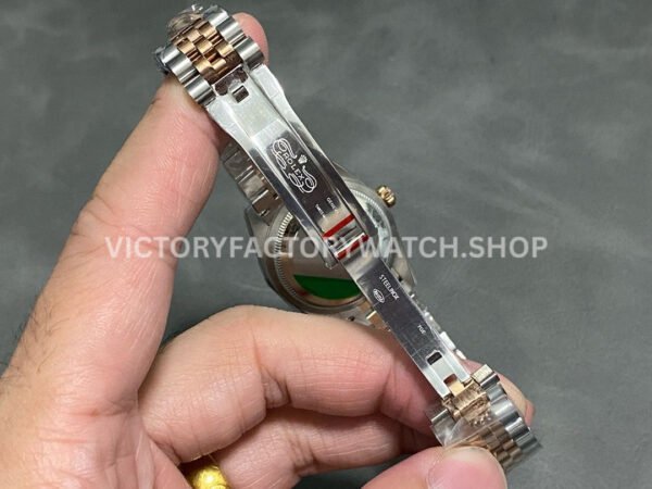 A+ Factory Rolex Datejust 278271-0030 31mm Half Rose Gold Roman Numerals Diamond Grey Dial Jubilee