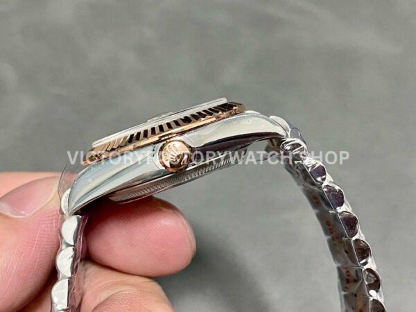 A+ Factory Rolex Datejust 278271-0030 31mm Half Rose Gold Roman Numerals Diamond Grey Dial Jubilee