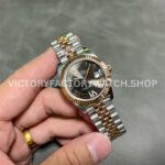 A+ Factory Rolex Datejust 278271-0030 31mm Half Rose Gold Roman Numerals Diamond Grey Dial Jubilee